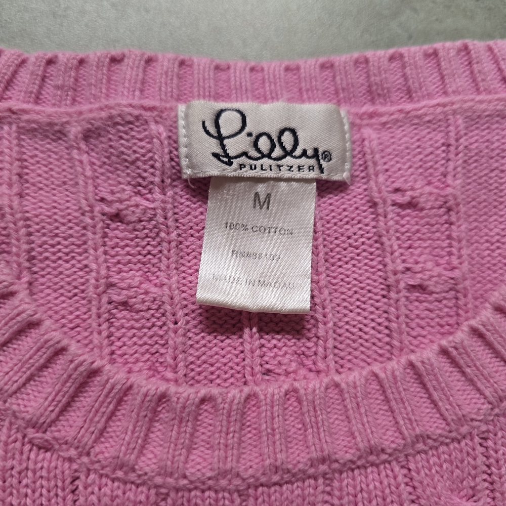 Pink Cable Knit Sweater - Picture 2 of 9